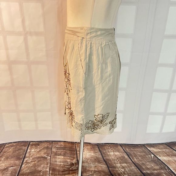 Elie Tahari NWT Parker sequined skirt in cotton seed size 2 - Picture 7 of 10